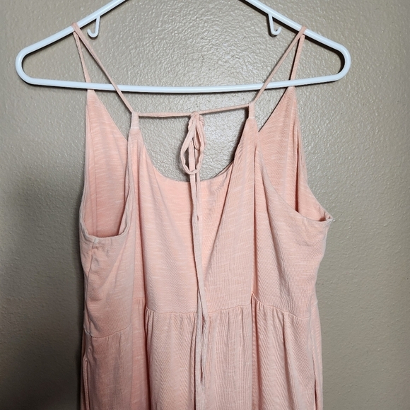 Old Navy Womens Washed Coral Tiered Slub-Knit Midi Cami Swing Dress-Size L - Picture 8 of 12